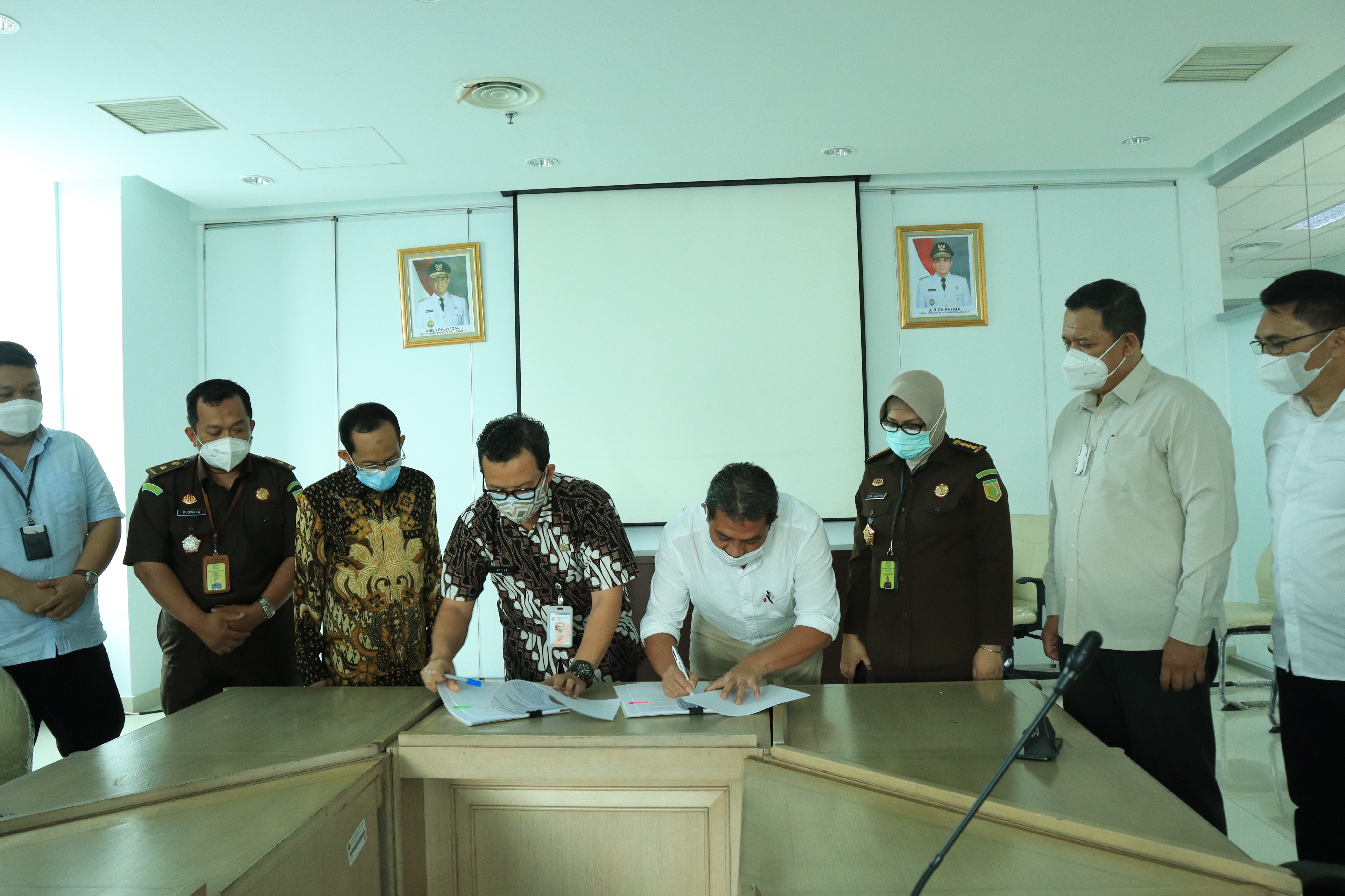 Acara penandatanganan kerja sama dengan Dinas Cipta Karya dan Kejati Provinsi DKI Jakarta di Jakarta.