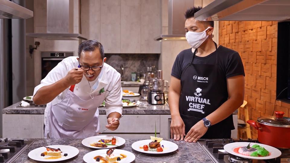 Kegiatan Bosch Virtual Chef untuk mendukung kebangkitan UMKM kuliner di Indonesia.