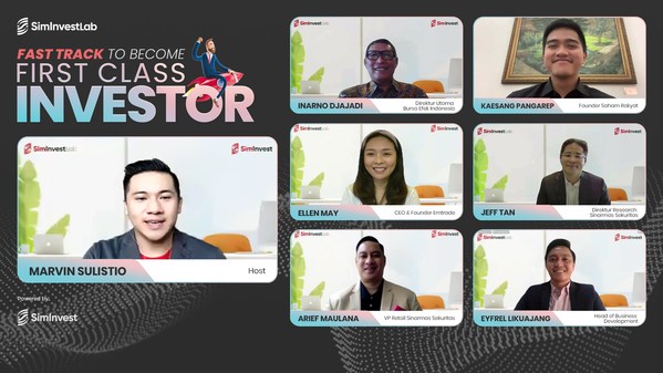 Jumpa pers SimInvestLab yang digelar secara virtual. 