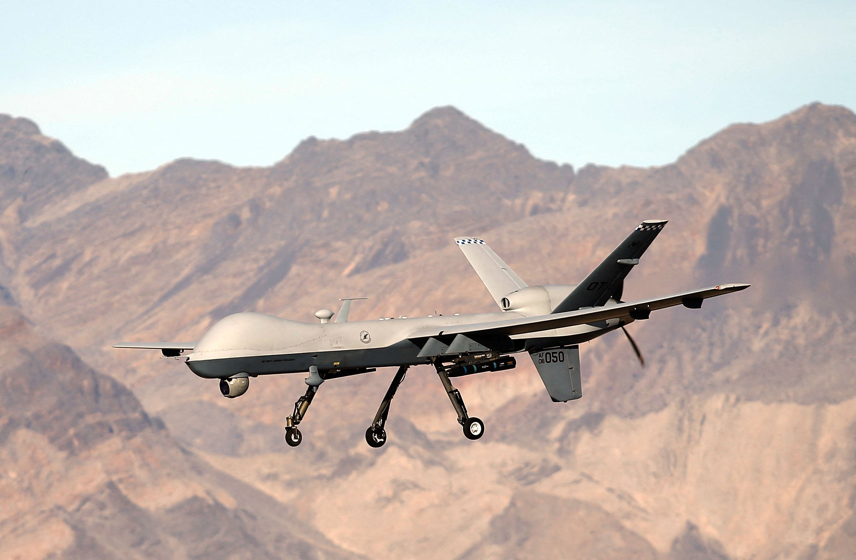 Pesawatdrone tipe MQ-19 yang digunakan militer AS untuk menyerang kelompok militan Al-Qaeda di wilayah Suriah.
