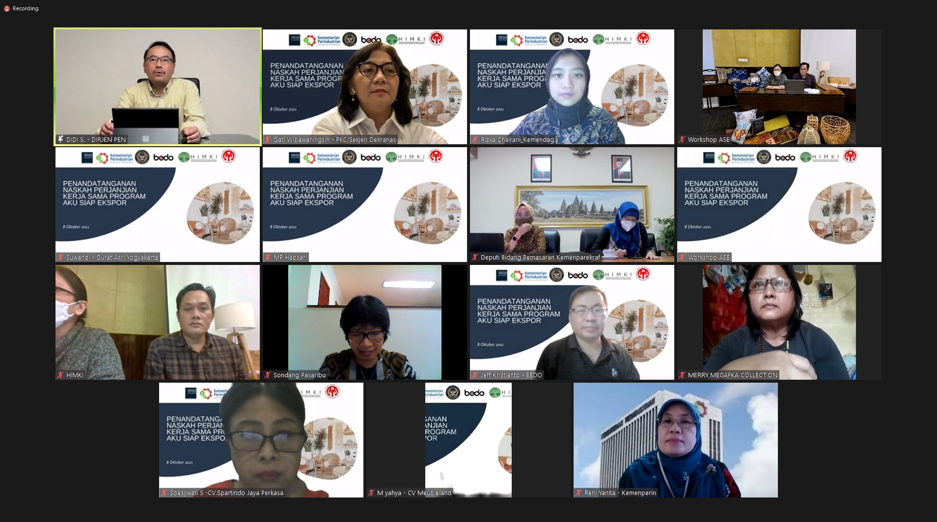 Penandatanganan program Aku Siap Ekspor