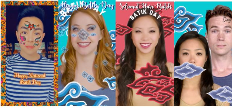 Lensa batik di Snapchat