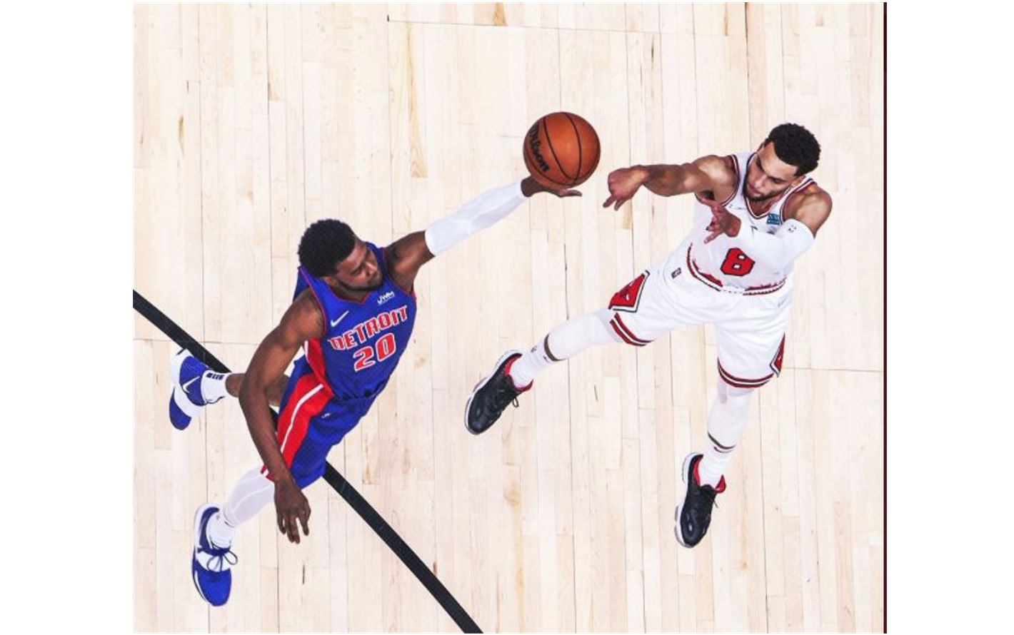 Laga NBA antara Chicago Bulls dan Detroit Pistons