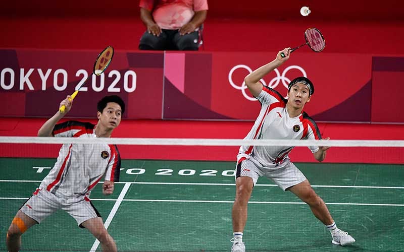 Ganda putra Indonesia Marcus Fernaldi Gideon/Kevin Sanjaya Sukamuljo