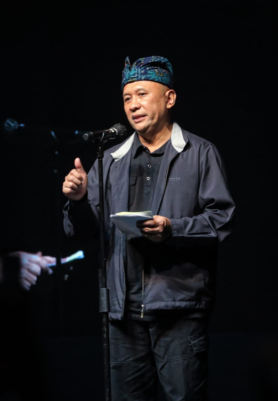 Menteri Koperasi dan UKM Teten Masduki dalam acara peluncuran Transformasi Digital LPDB-KUMKM, di Nusa Dua, Bali, Jumat (29/10) 