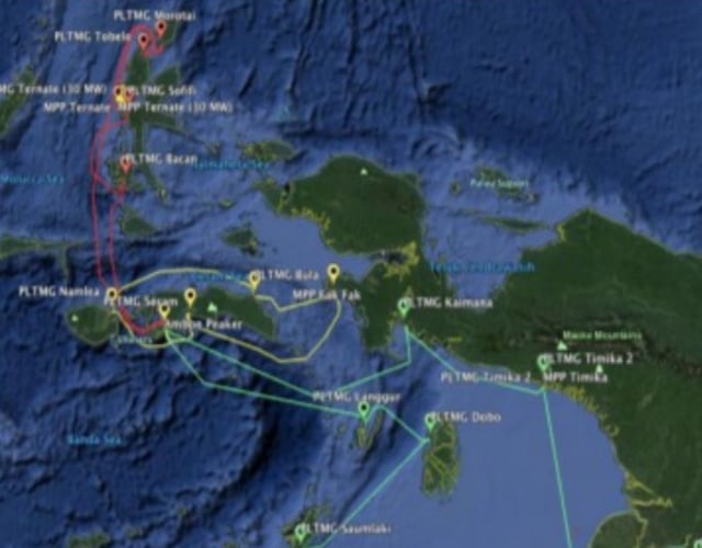 Jaringan kelistrikan di Maluku dan Maluku Utara