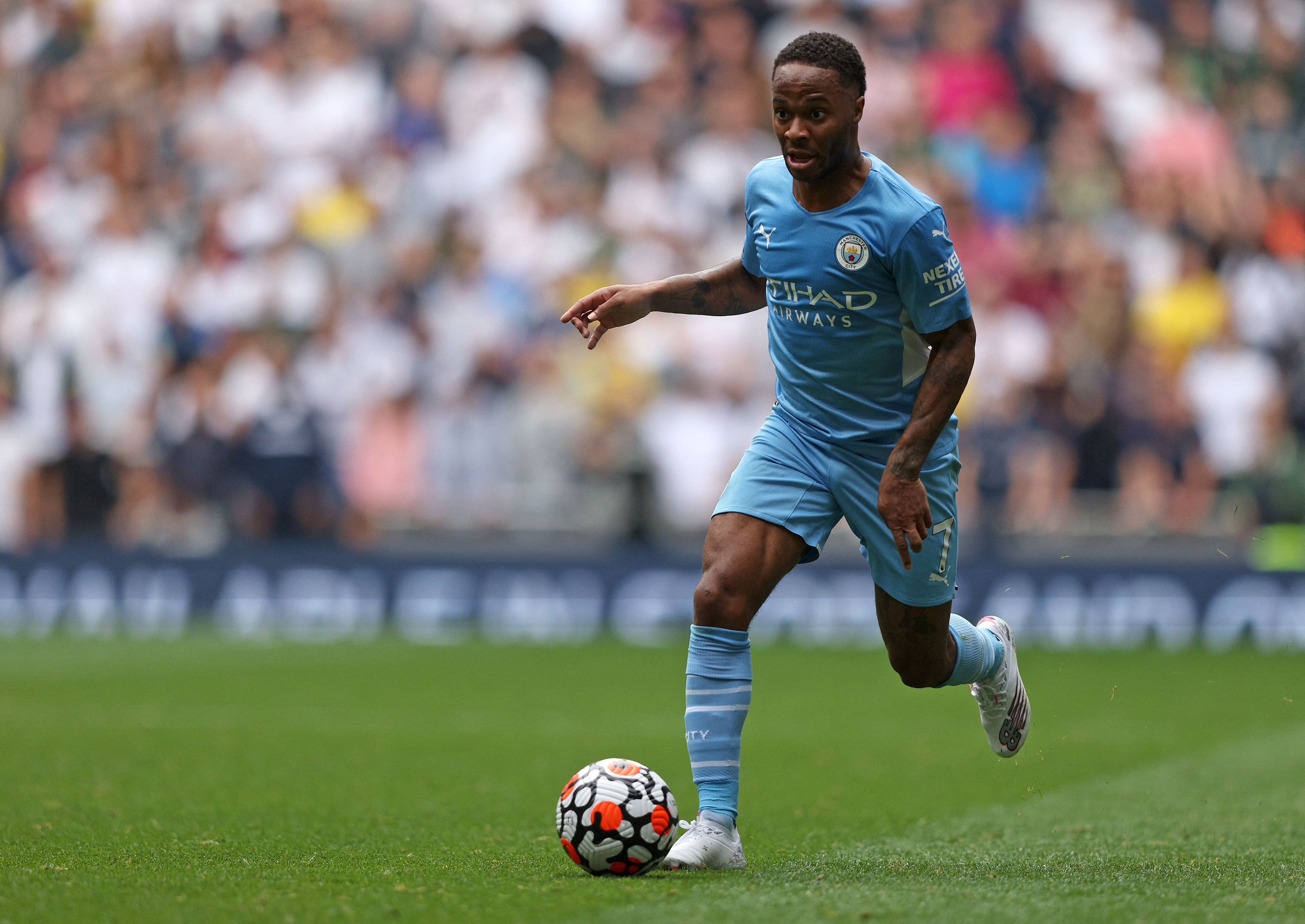 Gelandang Manchester City Raheem Sterling
