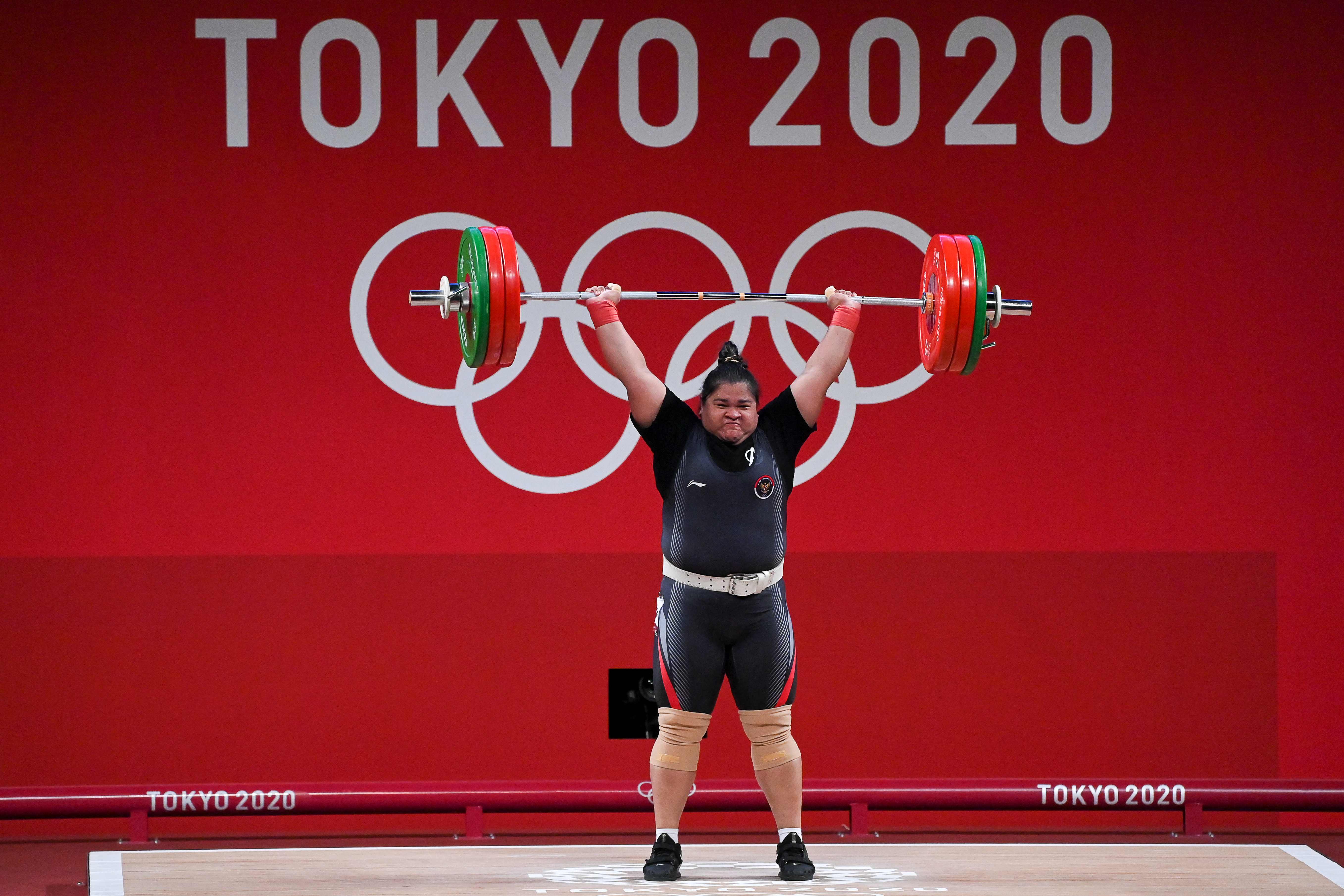 Nurul Akmal saat berlaga di Olimpiade Tokyo.