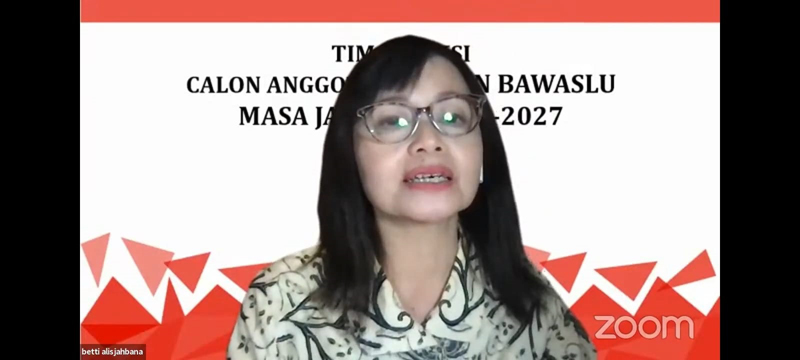 Anggota Timsel Calon Anggota KPU & Bawaslu Betti Alisjahbana
