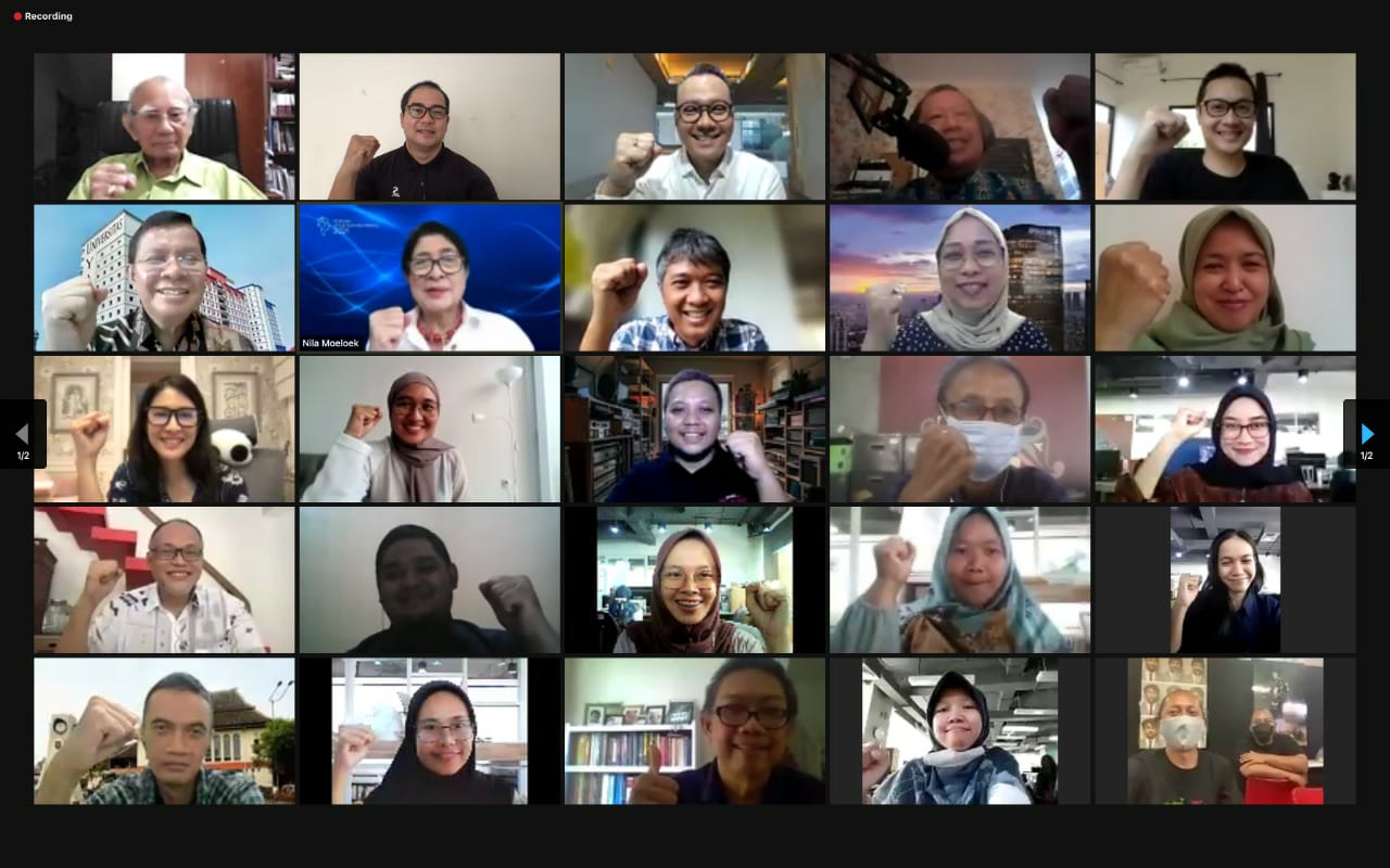 Proses penjurian peserta 12th SATU Indonesia Awards 2021 oleh dewan juri yang dilakukan secara virtual.