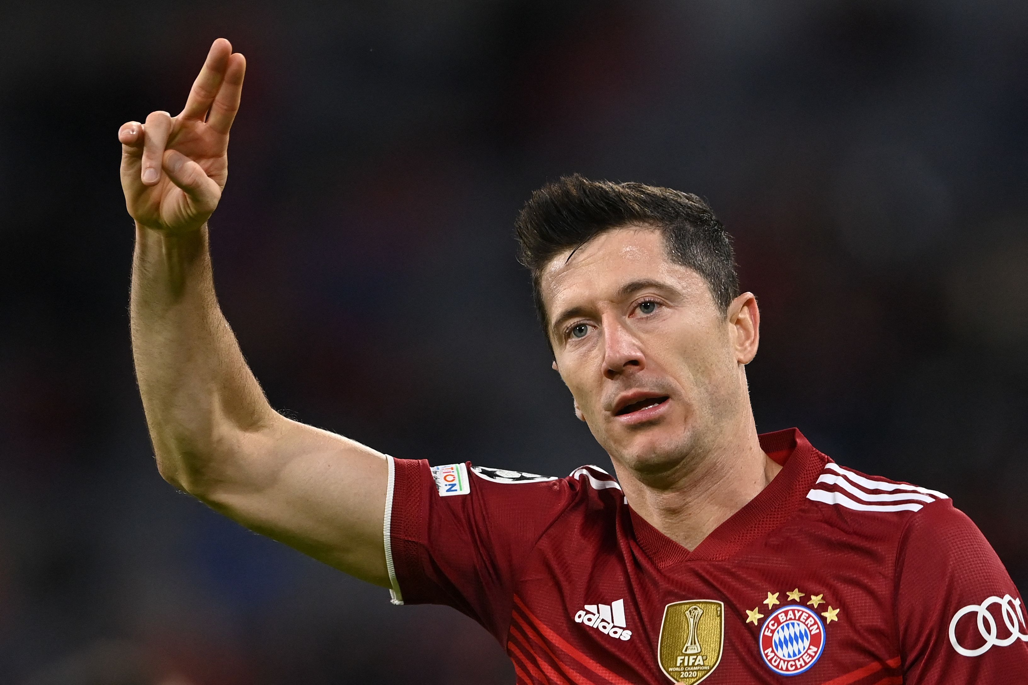 Penyerang Bayern Muenchen Robert Lewandowski