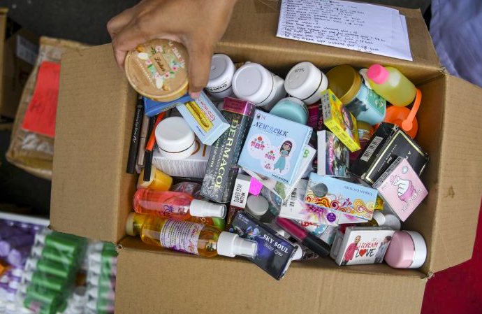 Ilustrasi-Kosmetik Ilegal. 