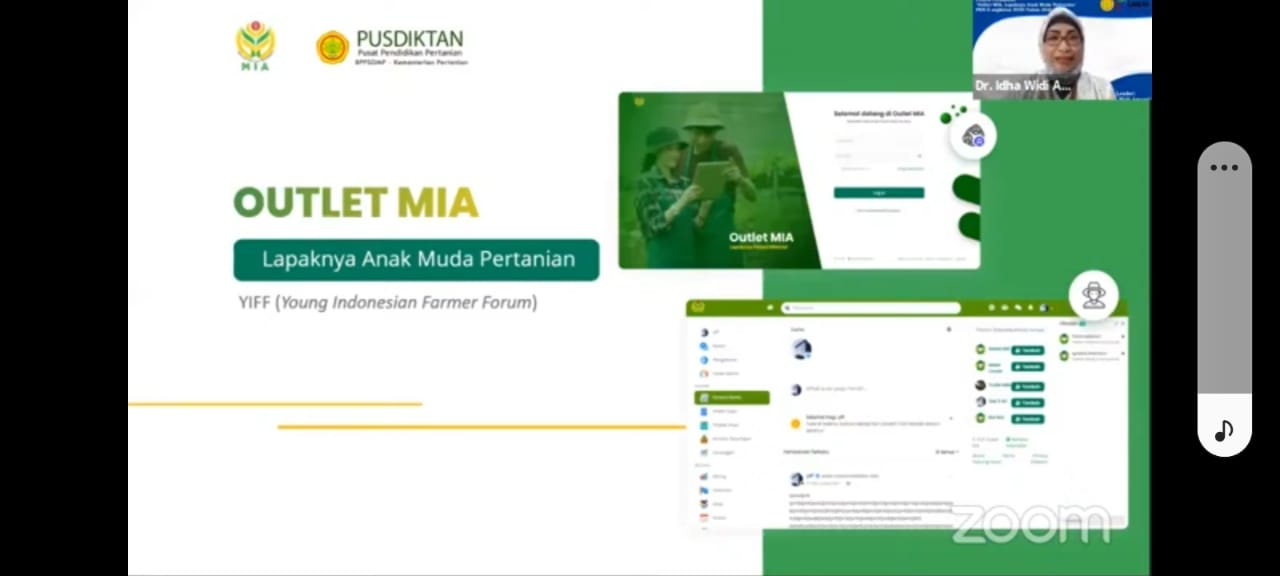 Webinar peluncuran Outlet MIA yang digelar daring pada Rabu (13/10/2021)