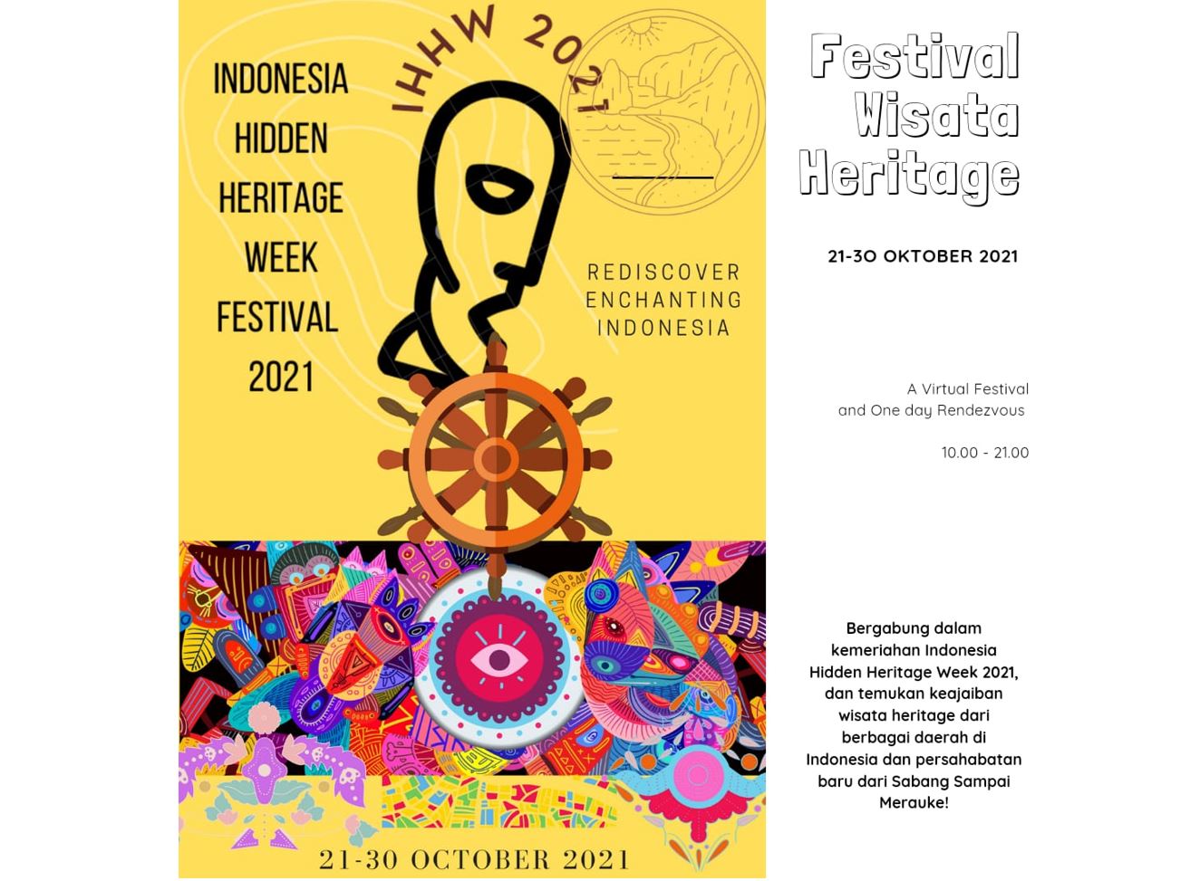 IHH Gelar Indonesia Hidden Heritage Week (IHHW) 2021 pada Akhir Oktober