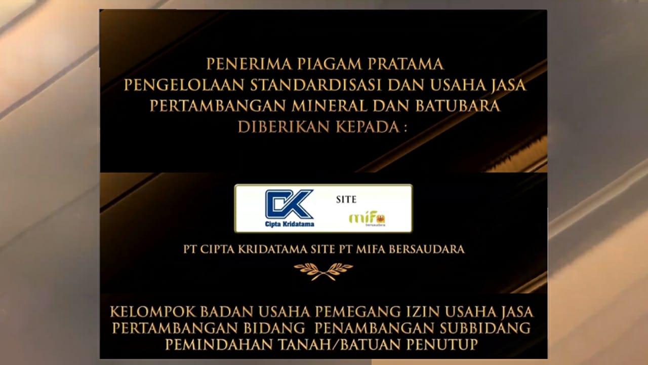 ABM Group melalui anak usahanya berhasil mendapatkan Penghargaan Prestasi Penerapan Kaidah Teknik Pertambangan yang Baik 2021.