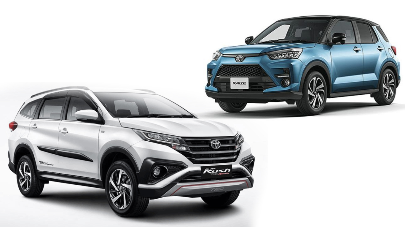 Mobil berpenggerak roda depan (atas) dan berpenggerak roda belakang bawah.