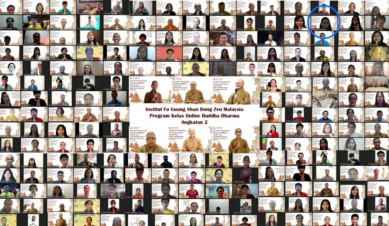 Pembukaan Buddha Dharma Institut Dong Zen Indonesia Angkatan Kedua (IDZI-2) berlangsung secara virtual melalui zoom meeting.