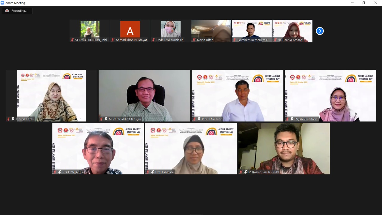 Webinar dalam rangkain “Action Against Stunting Day” yang dilaksanakan secara global termasuk di tiga negara (Ind