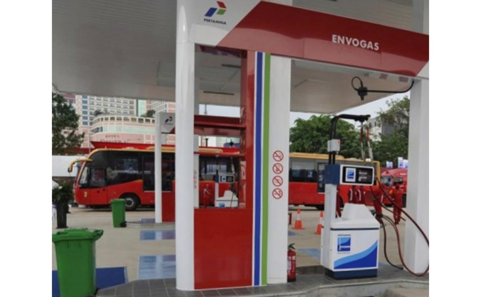 Lahan SPBG milik PT Pertamina (persero) di Jakarta Timur.