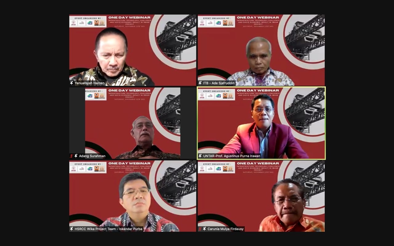Webinar mengenai kereta cepat Jakarta-Bandung yang digelar Untar