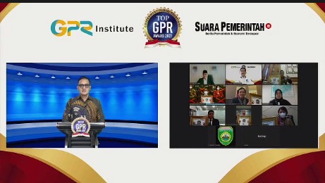 Kegiatan Top Government Public Relations (GPR) Awards 2021 yang digelar online dan offline.