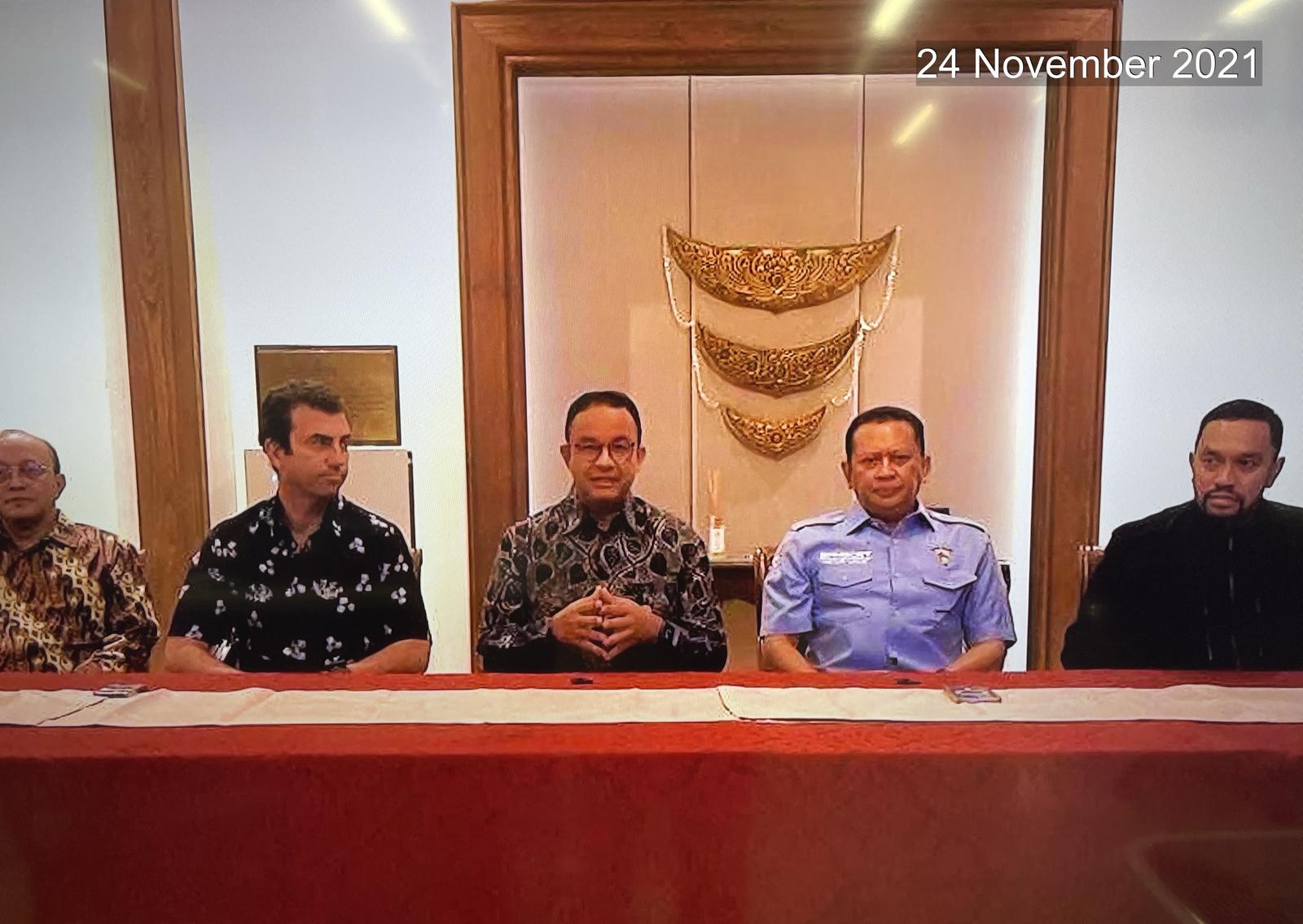 Anies Temui Alberto Longo dan Bamsoet Bahas Formula E