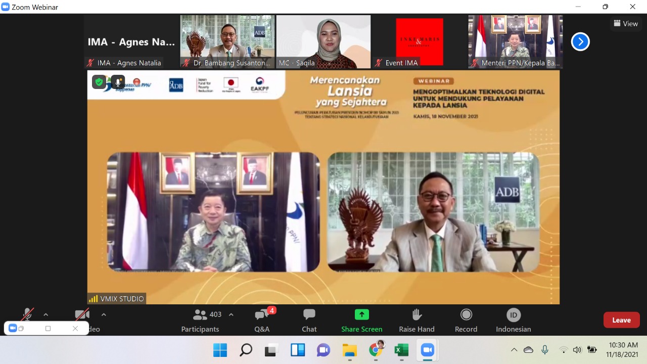 Hadapi Silver Economy, Bappenas Luncurkan Stranas Kelanjutusiaan 