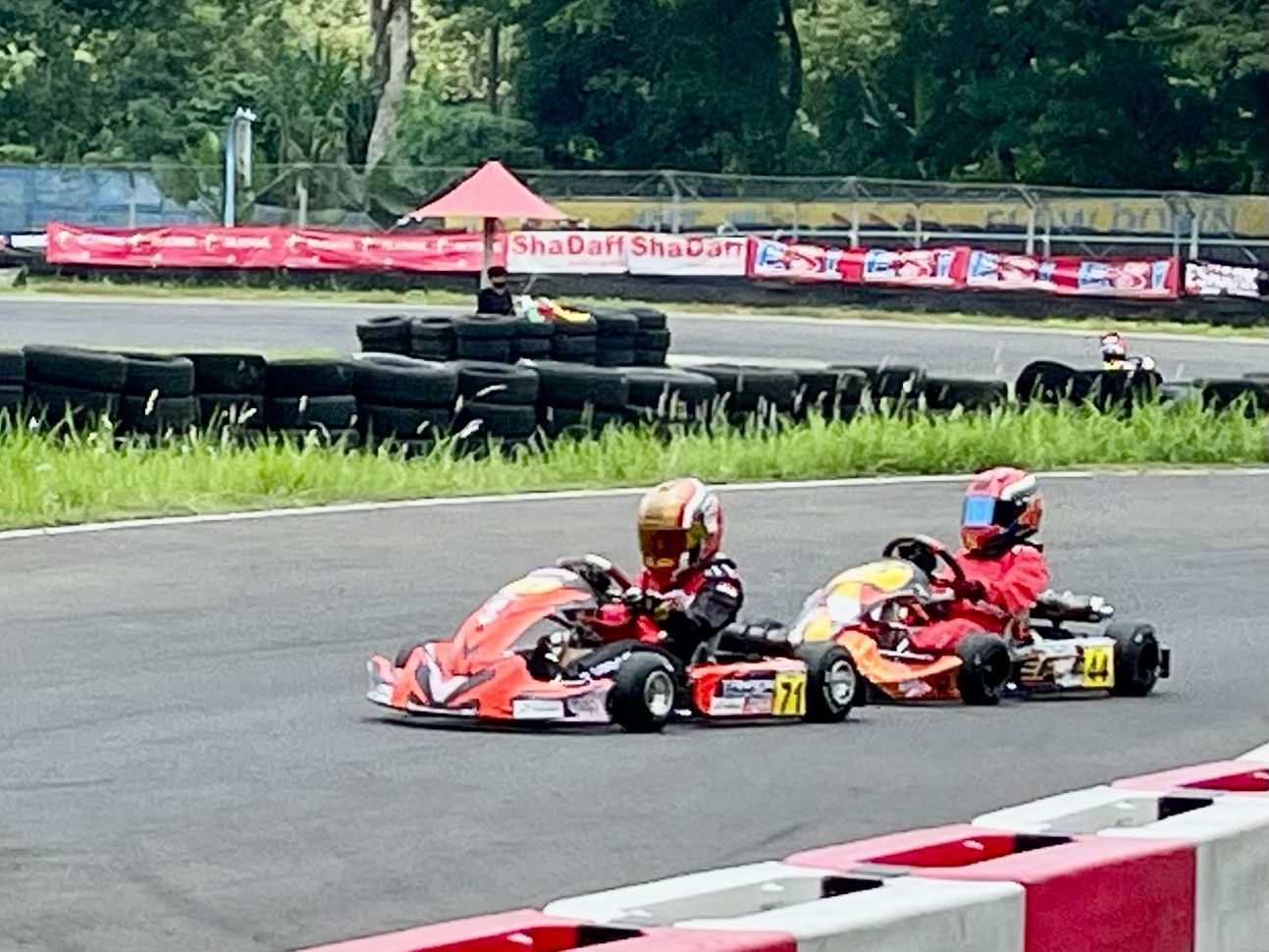 Qarrar Firhand ALi saat membalap di putaran 5 Eshark Rok Cup 2021