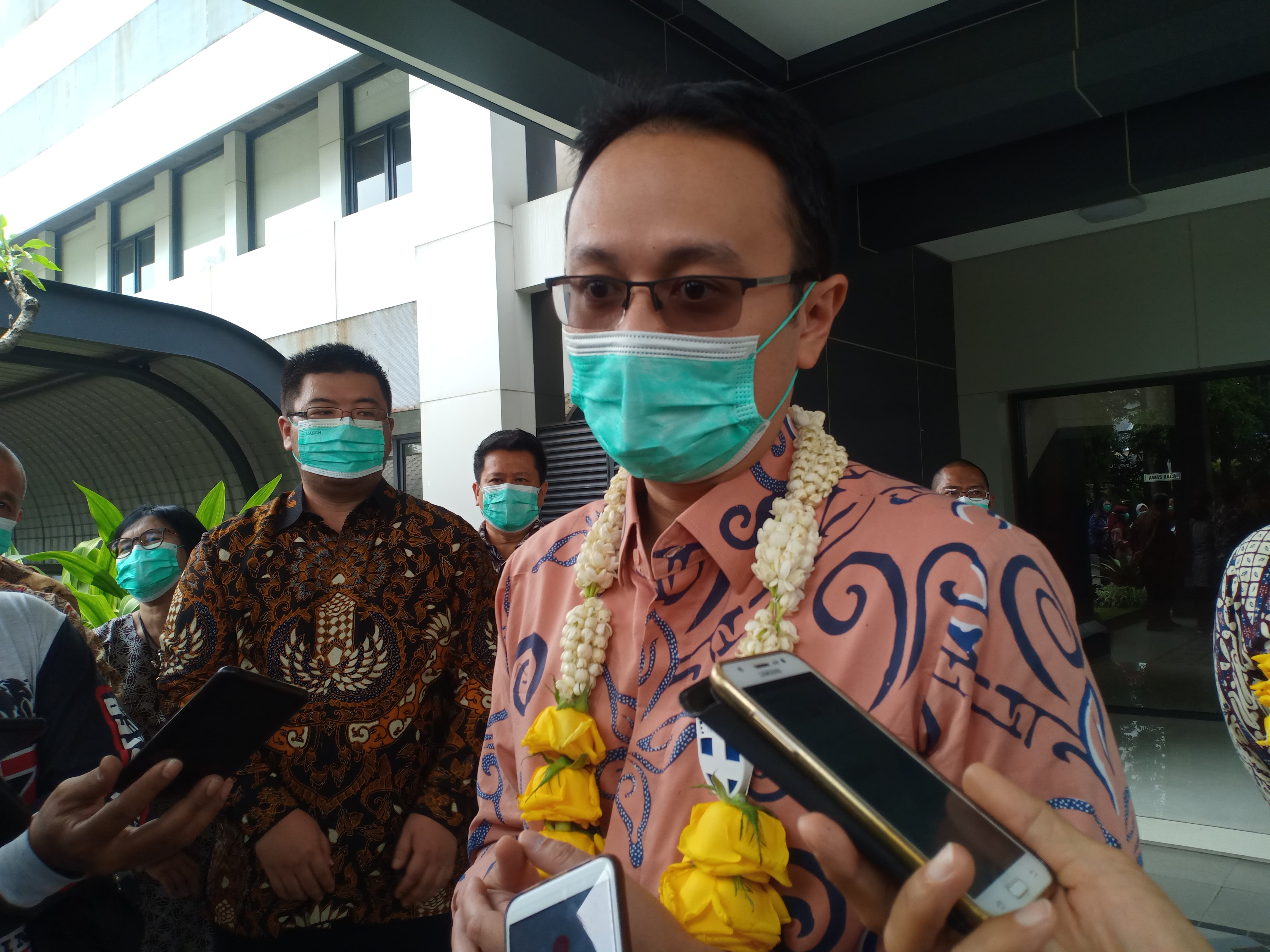 Wakil Menteri Perdagangan (Wamendag) Jerry Sambuaga saat diwawancarai wartawan.