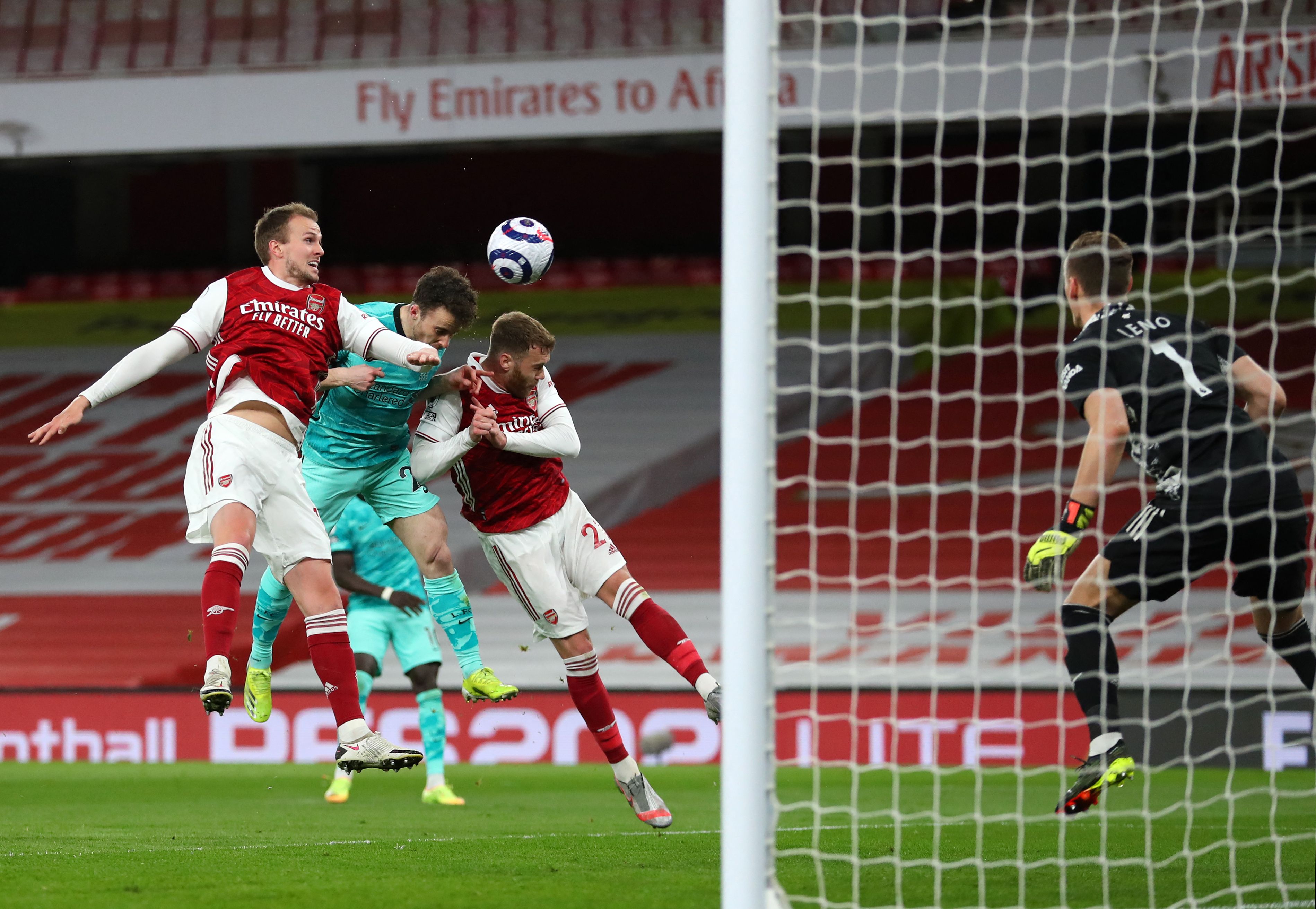 Petermuan terakhir antara Liverpool darn Arsenal di laga Liga Primer Inggris, 3 April lalu.