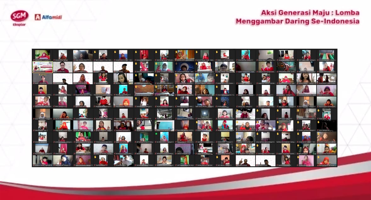 Lomba menggambar secara daring yang diikuti 1.271 anak dari seluruh Indonesia bertepatan Hari Anak Nasional ini memecahkan rekor MURI.