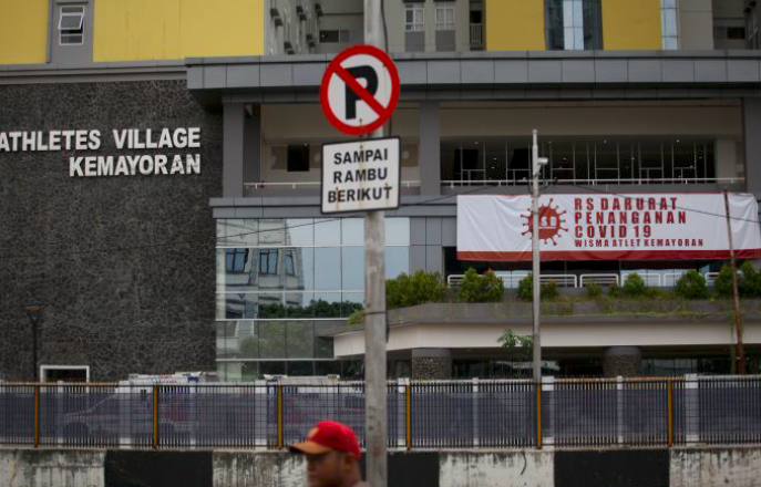 Rumah Sakit Darurat Penanganan Covid-19 Wisma Atlet Kemayoran.  
