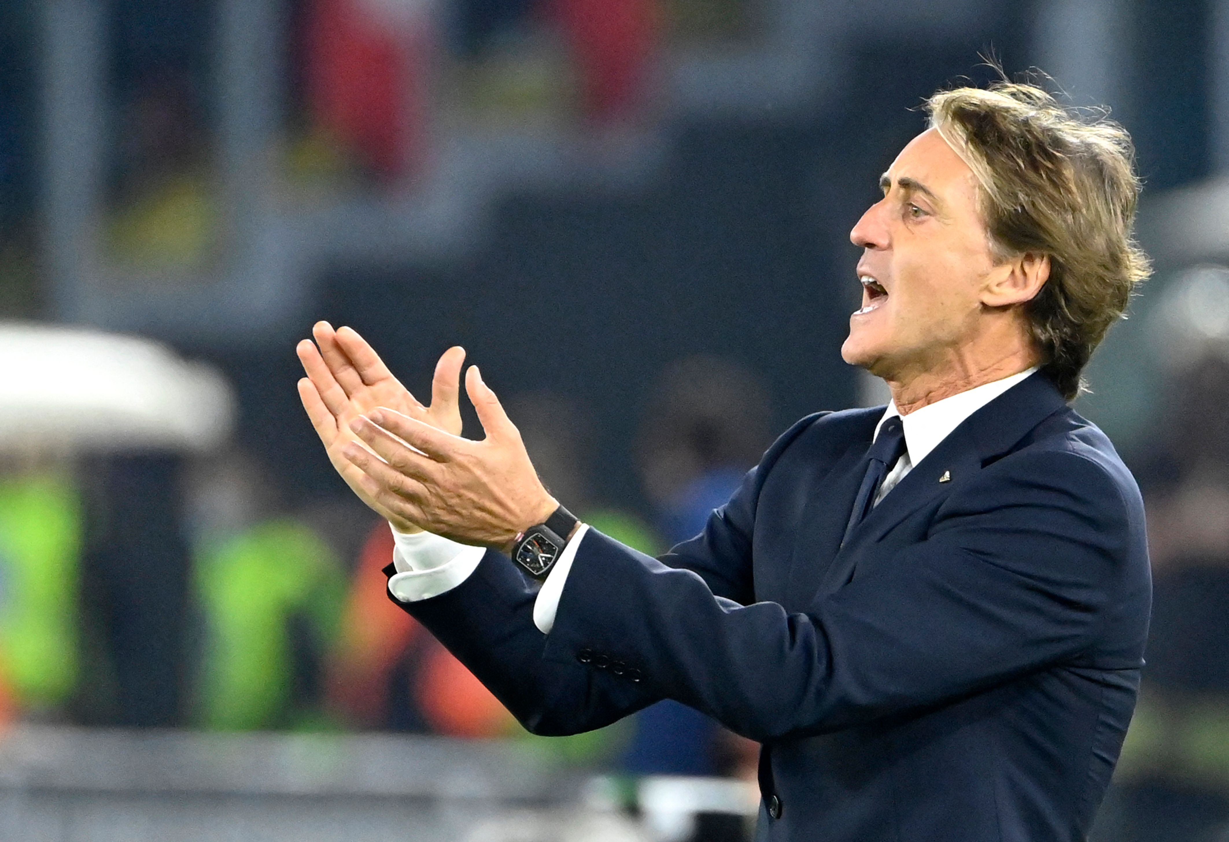 Pelatih Timnas Italia Roberto Mancini