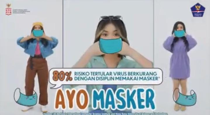 Kampanye prokes dari BNPB menggunakan lagu Galih dan Ratna yang digubah ulang.