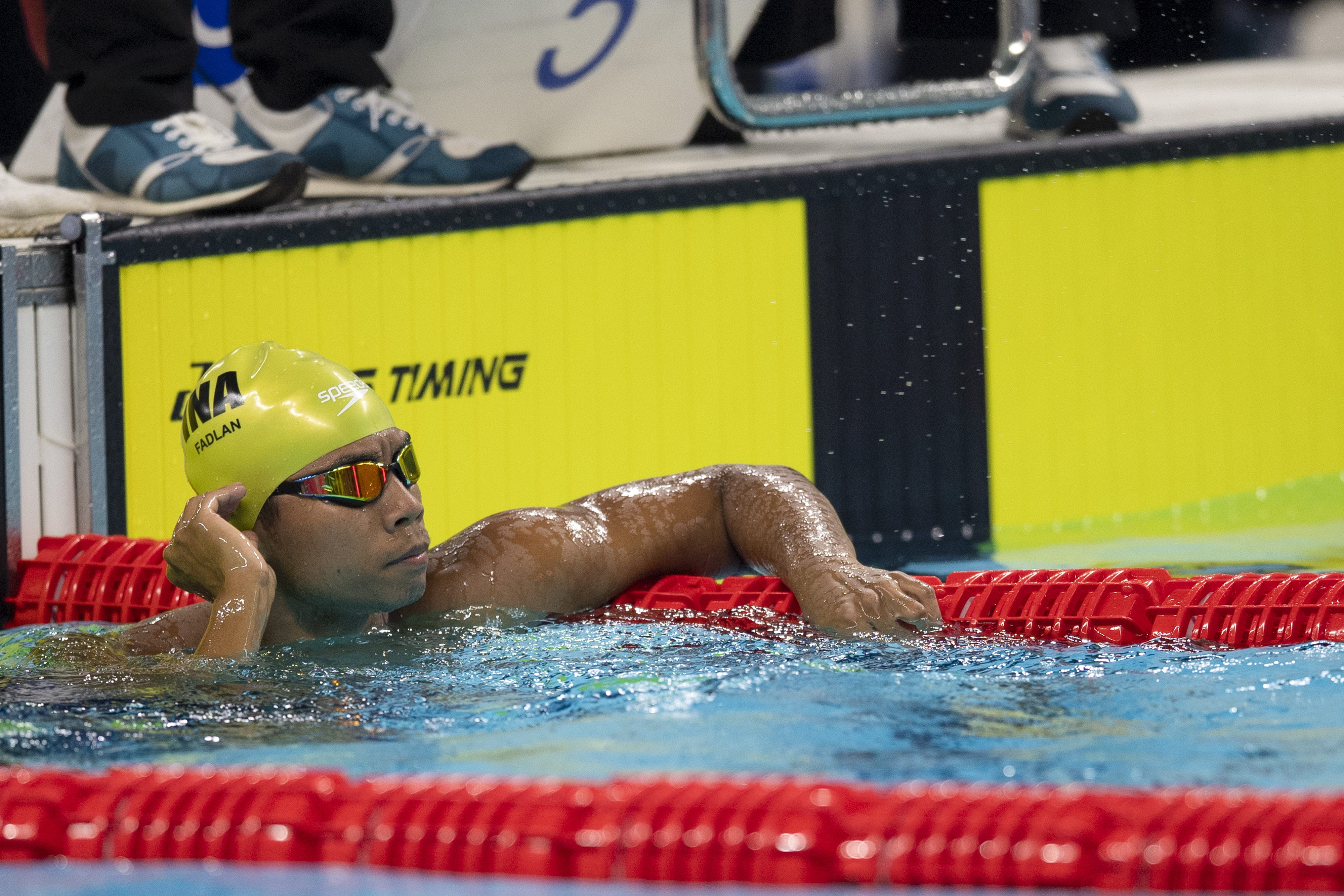 Perenang Aflah Fadlan Prawira yang mewakili Jawa Barat saat tampil di PON XX Papua.