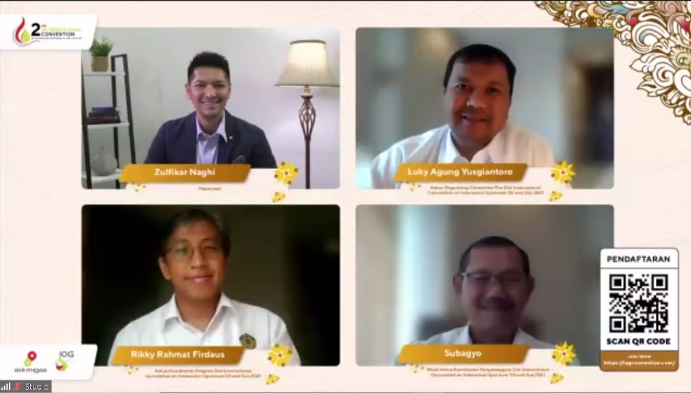 Jumpa pers “2nd International Convention on Indonesian Upstream Oil and Gas 2021” (IOG 2021) secara virtual. 