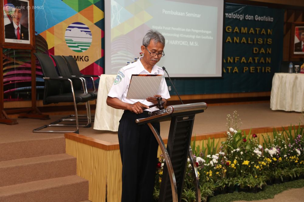 Plt Deputi Klimatologi Badan Meteorologi, Klimatologi dan Geofisika (BMKG) Dr.Urip Haryoko,M.Sc.