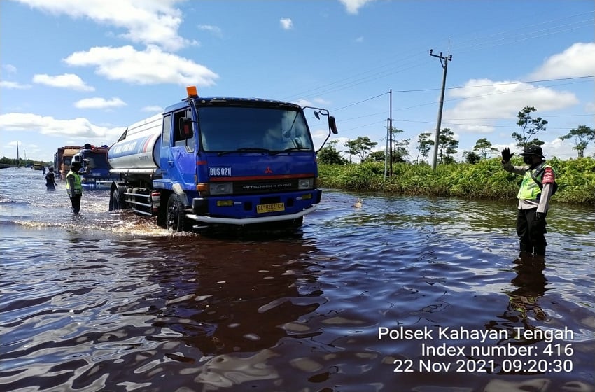 Banjir di Bukit Rawi, Kabupaten Pulang Pisau, mulai surut