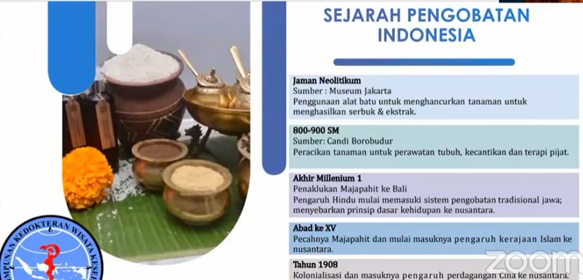 Salah satu pemaparan dalam tur virtual “Jelajah Museum Kedokteran dan Rumah Sakit Bersejarah”