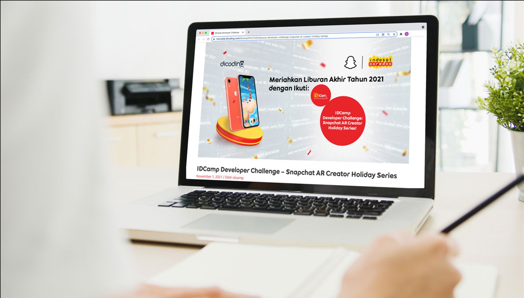 IDCamp Developer Challenge yang ketiga yaitu AR Creator Holiday Series. 