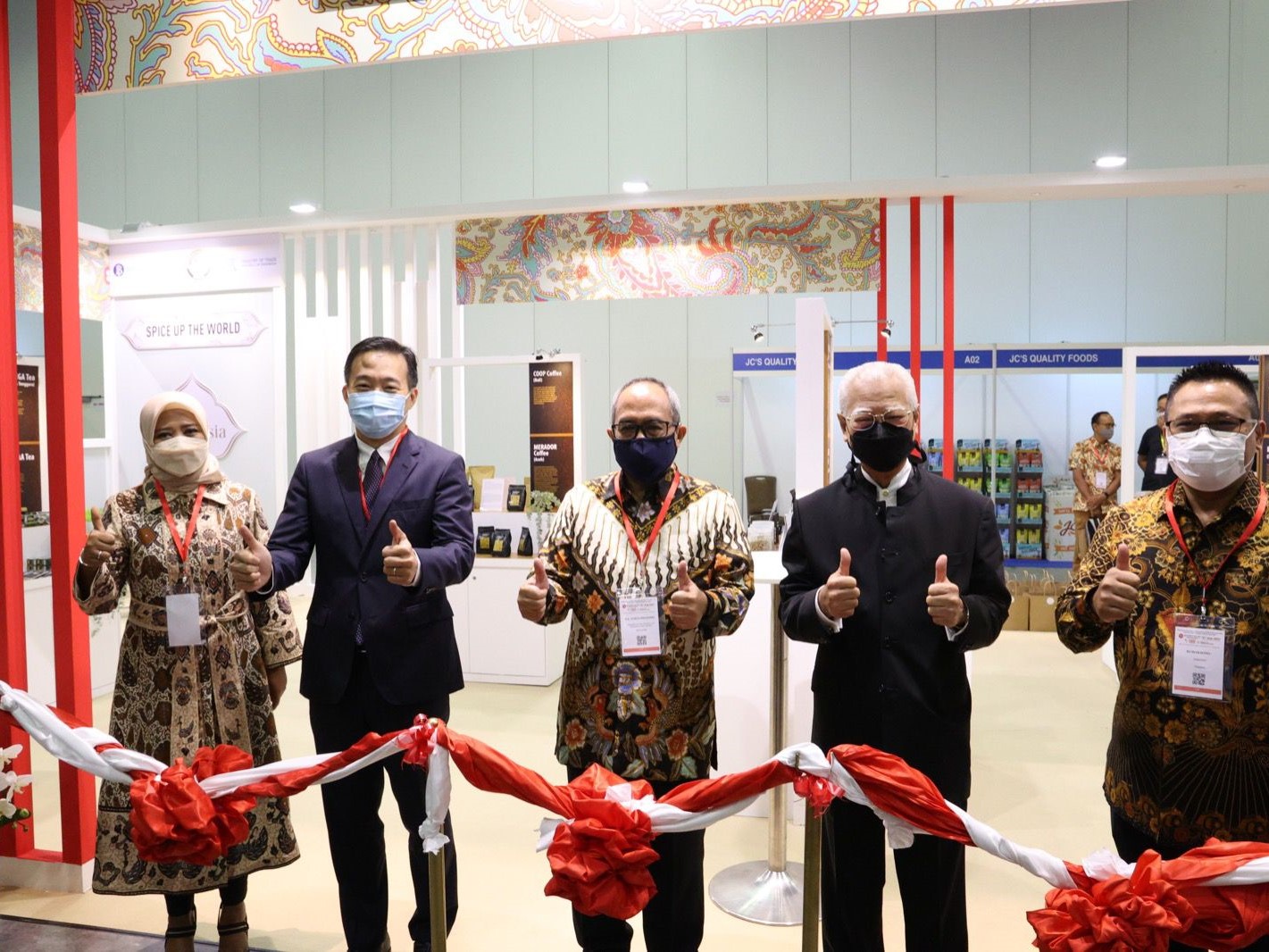 Pembukaan Cafe Asia Exhibition 2021 dan The 8th International Coffee and Tea Expo di Marina Bay Sands, Singapura.