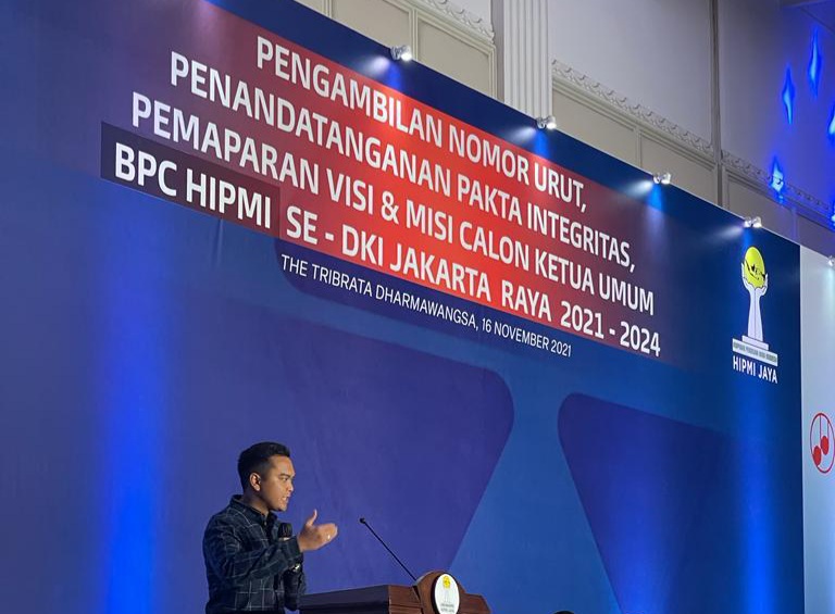 Calon ketua umum BPC HIPMI Jakarta Barat Biantra Wiyogo