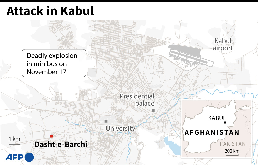 Lokasi ledakan di Kabul, Afghanistan