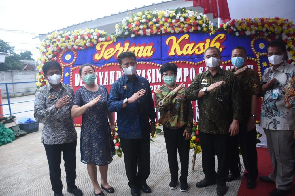 Mentan Syahrul Yasin Limpo melakukan peresmian ayam KUB2-Agrinak Janaka dari PT Intama Taat Anugerah (ITA) pada Jumat (19/11)