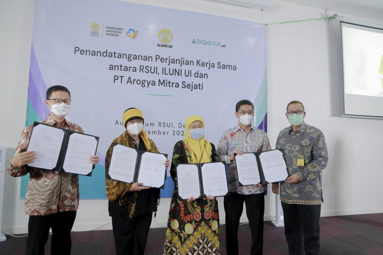 Iluni UI sepakat bekerja sama dengan RSUI dan arogya.ai