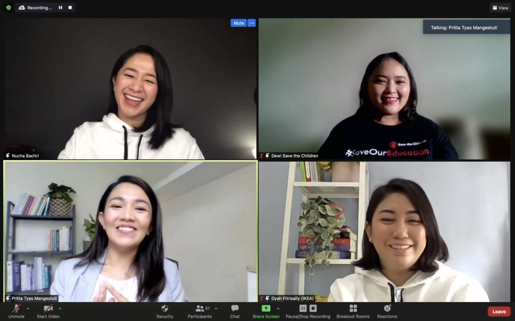 Webinar yang membahas topik-topik parenting menarik dan ide bermain yang tersedia di website IKEA.co.id.