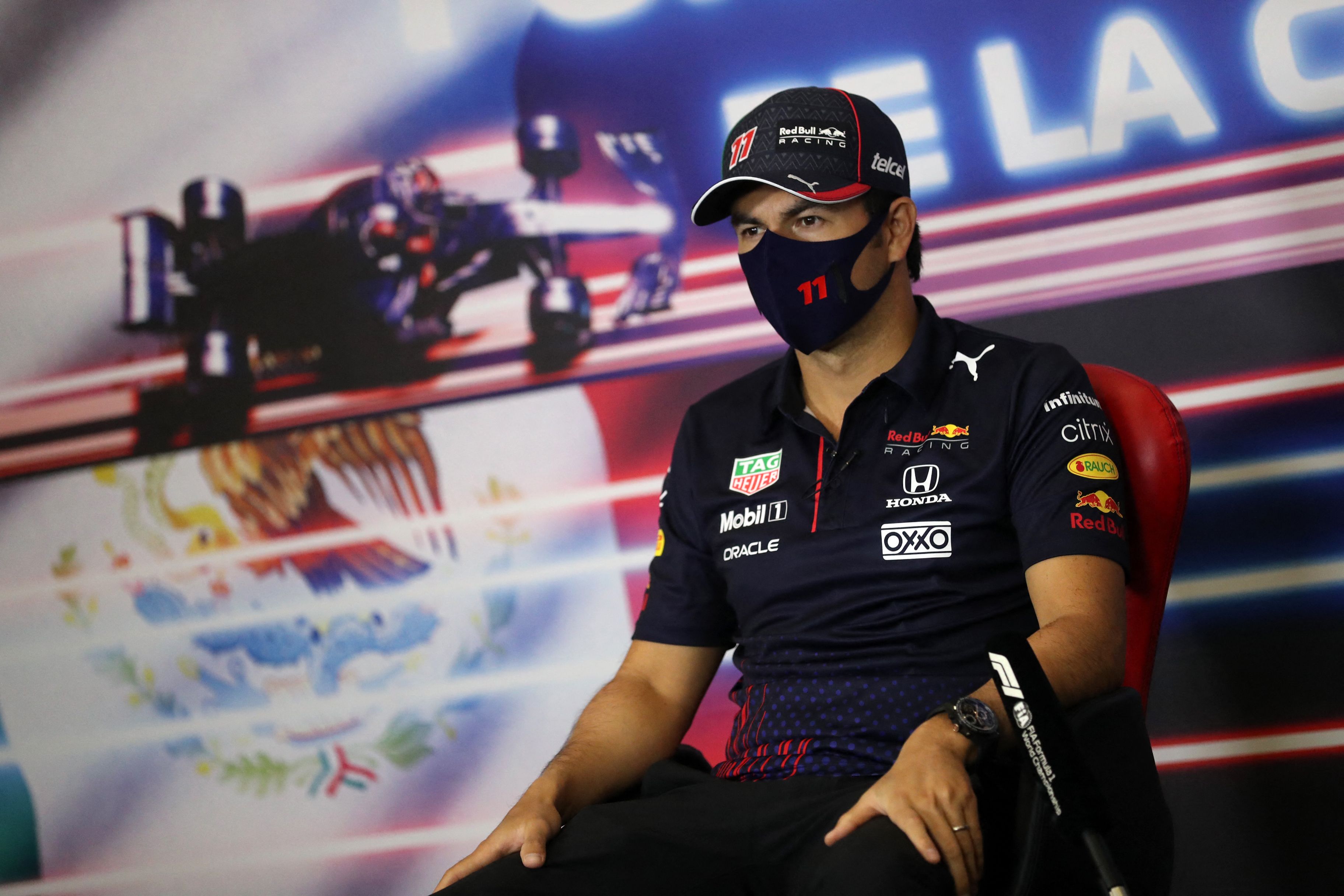 Pembalap Red Bull Sergio Perez
