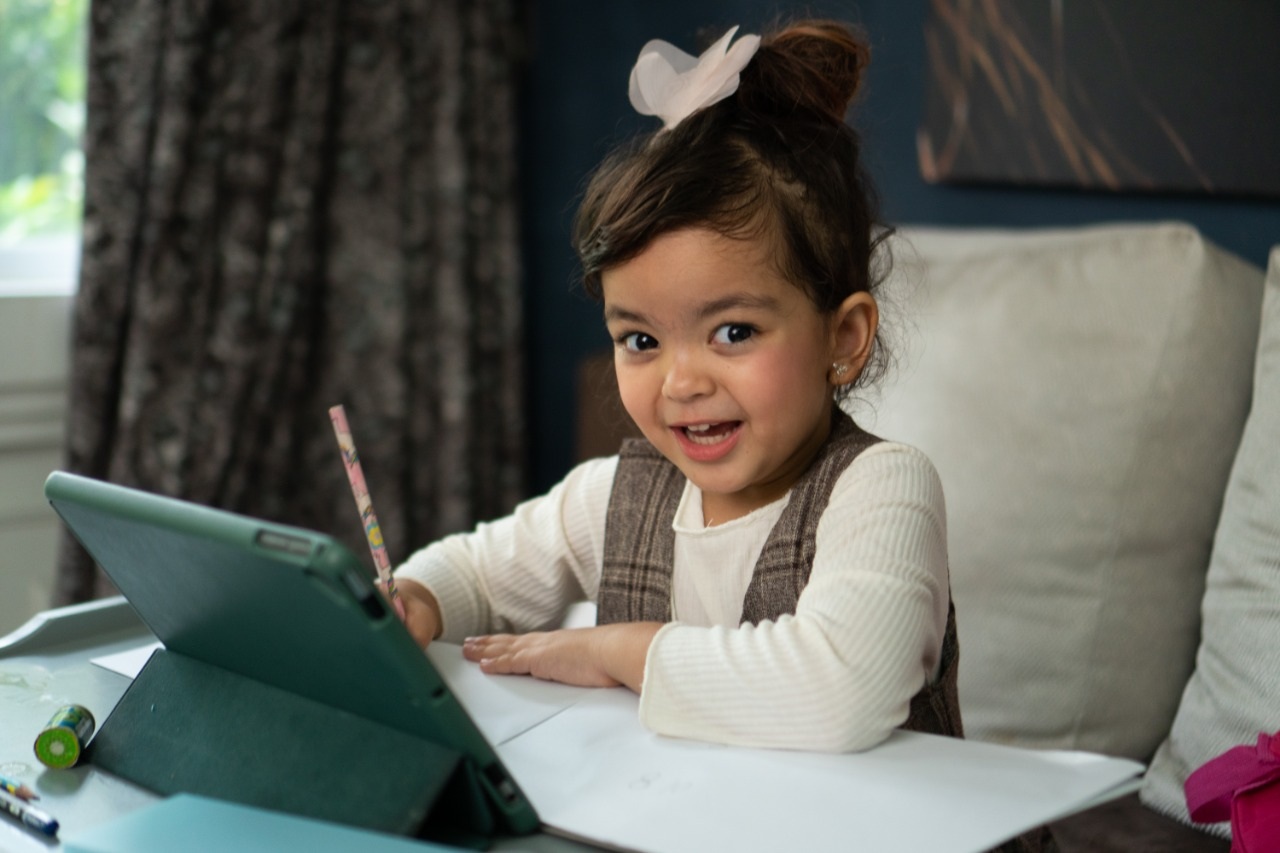 Ilustrasi sekolah daring untuk pendidikan anak usia dini.