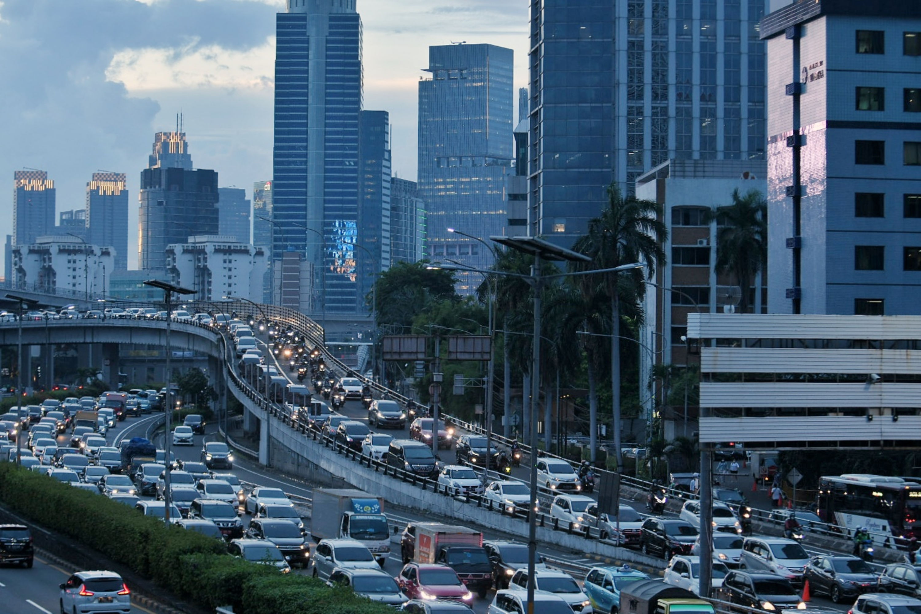 Kondisi lalu lintas di Jakarta