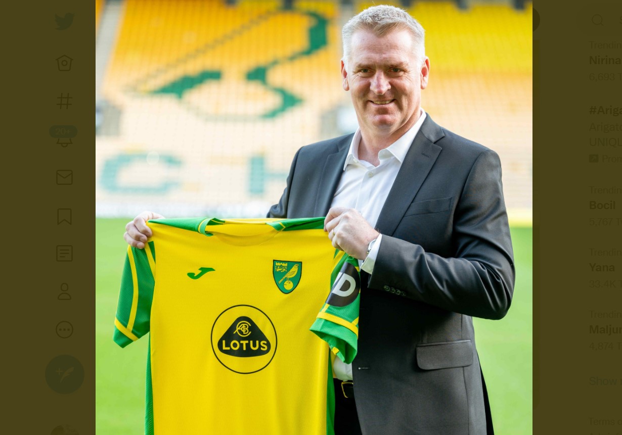 Pelatih Norwich City Dean Smith
